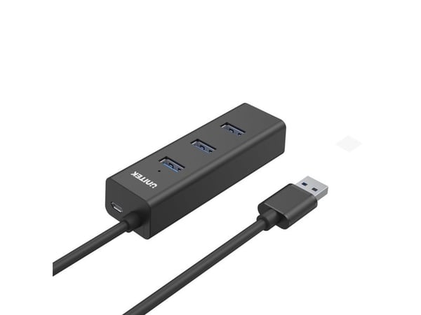 Unitek - Hub - 4-in-1 USB-A - 4 x SuperSpeed USB 3.0 + 1 x USB-C - stasjonær