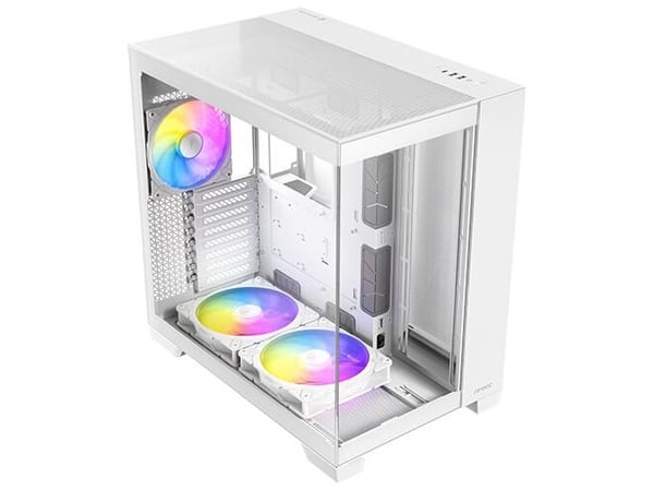Antec Constellation Series C8 ARGB - FT gaming - utvidet ATX (E-ATX) - sidepanel med vindu (herdet glass) - ingen strømforsyning - hvit - USB/lyd
