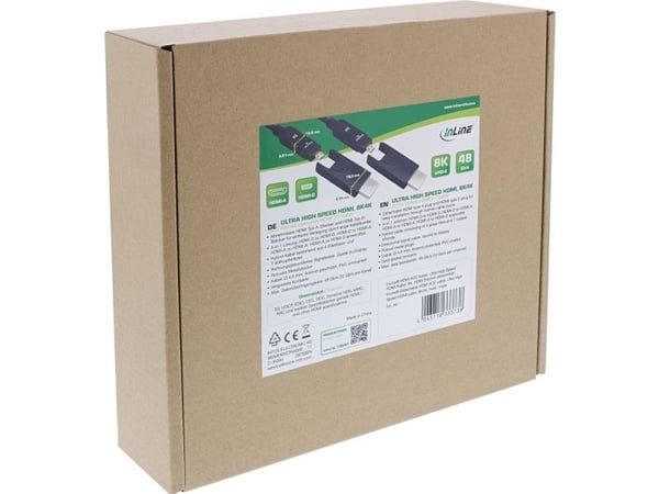 InLine 17930O, 10 m, HDMI Type-A/HDMI Type-D, HDMI Type-A/HDMI Type-D, 3D, 48 Gbit/s, musta