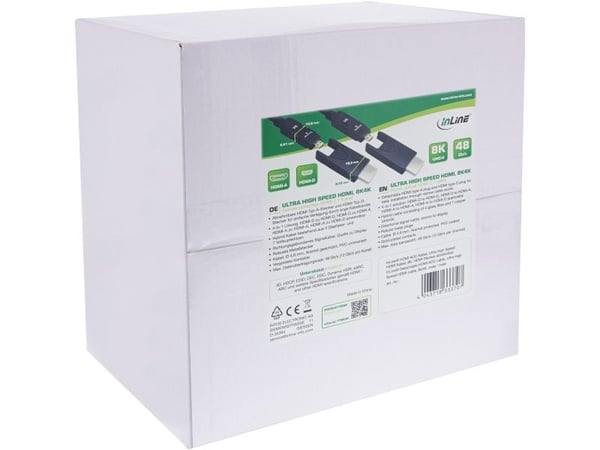 InLine 17980O, 80 m, HDMI Type-A/HDMI Type-D, HDMI Type-A/HDMI Type-D, 3D, 48 Gbit/s, musta