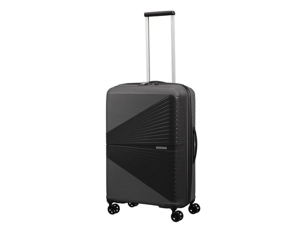 American Tourister AIRCONIC, Spinner, Sort, Medium, 4 hjul, Spinnehjul, 360°