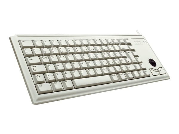 CHERRY Compact-Keyboard G84-4400 - Tastatur - PS/2 - Fransk - lysegrå