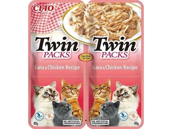 Inaba Foods Inaba Ciao snacks til katt tunfisk svartfugl, 2x40 g