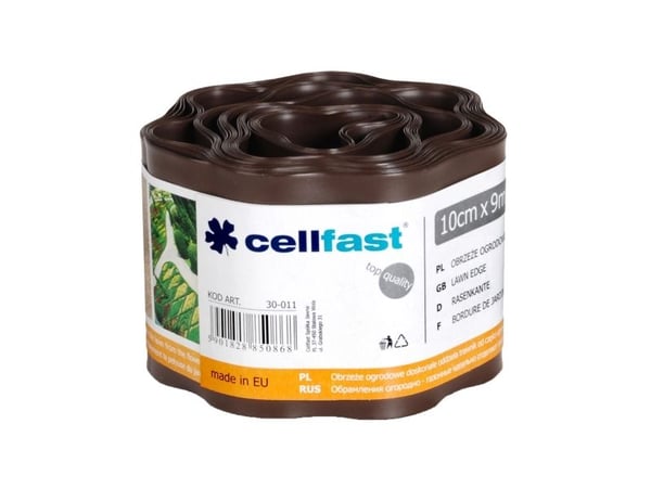 Cellfast kantlist til hagebrukt brun 10 cm x 9 m (30-011)