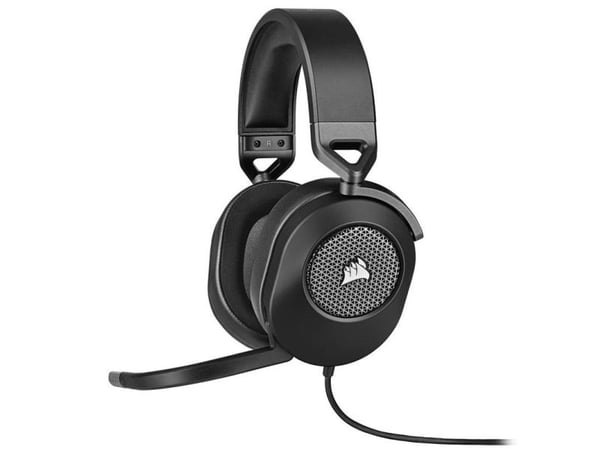 Corsair HS65 SURROUND, Koblet med ledninger (ikke trådløs), Spilling, 20 - 20000 Hz, 282 g, Hodesett, Karbon