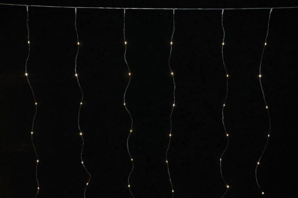 Juledekorasjon CHRISTMAS_TO GARL CURT 400LED 4X3M WA W IP44 SNOWF F