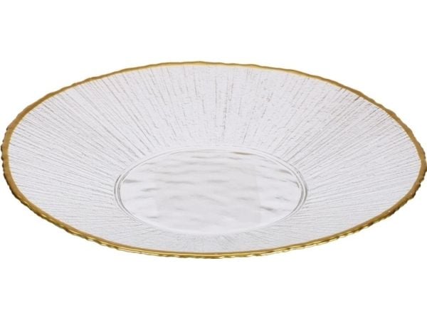 Home Styling Collection desserttallerken i glass med gullkant DATURA, 21 cm