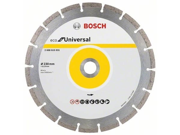 Bosch 2 608 615 031, Tørrkutting, Murstein, Betong, Stein, Flis, 2,22 cm, 23 cm, 2,6 mm, 1 stykker