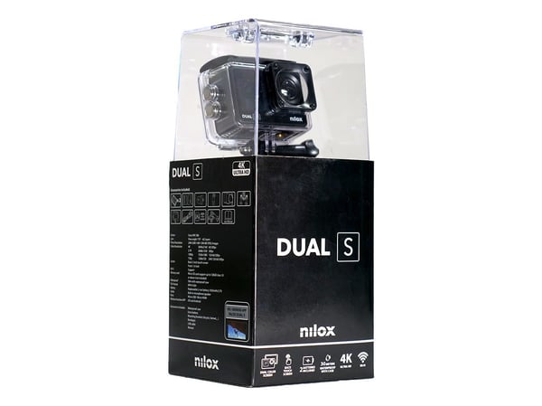 Nilox DUAL S, 4K Ultra HD, CMOS, 13 MP, 60 fps, 1050 mAh, 68 g