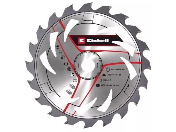 Einhell 49583359, Kryssfiner, Polyvinylklorid (PVC), Mykt tre, Tre, 15 cm, 1,6 cm, Tungsten Carbide Tipped (TCT), 1,6 cm, 1 stykker