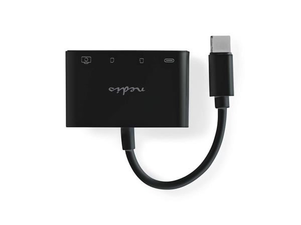 Nedis USB HUB Nedis CCGB64780BK01 USB 2.0 Typ-C-hubbar och hubbar Svart