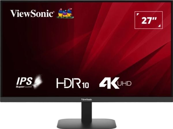 Viewsonic VA VA2708-4K-HD, 68,6 cm (27"), 3840 x 2160 piksler, 4K Ultra HD, LED, 4 ms, Svart
