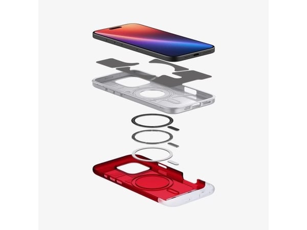 Spigen Classic C1 (MagFit), Etui, Apple, iPhone 16 Pro, 16 cm (6.3"), Rød