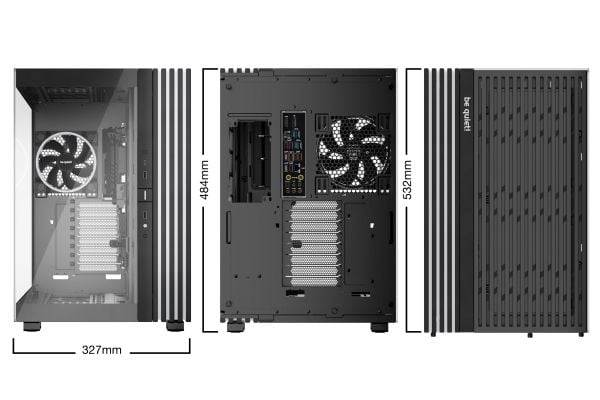 be quiet! Light Base 900 FX - FT - utvidet ATX (E-ATX) - sidepanel med vindu (glass) - ingen strømforsyning (ATX / PS/2) - svart - USB/lyd