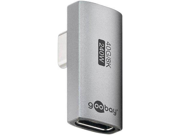 USB-C™-sovitin pystysuora 90° pitkä, USB4™