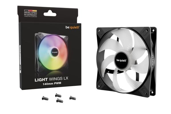 vær stille! LIGHT WINGS LX 140mm PWM, vifte, 14cm, 1200rpm, 22,9dB, 56cfm, 95m³/t