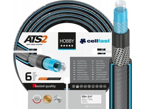 Cellfast hageslange HOBBY ATS2 størrelse 3/4" lengde 20 m