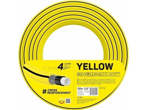 CELLFAST HAGESLANGE GUL STØRRELSE: 3/4" LENGDE: 50m