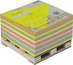 Noteskub 76x76 400 Blad Pall Assorterat Pastel 100 % Genbrugt