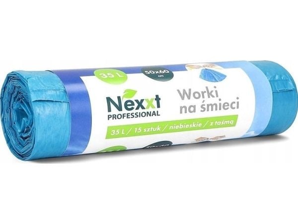 NEXXT søppelsekker 35 L LDPE med blå tape (15)