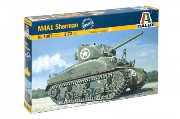 Italeri 7003, 1:72, Monteringssett, Sherman M4A1, Alle kjønn, Plastikk, Second World War