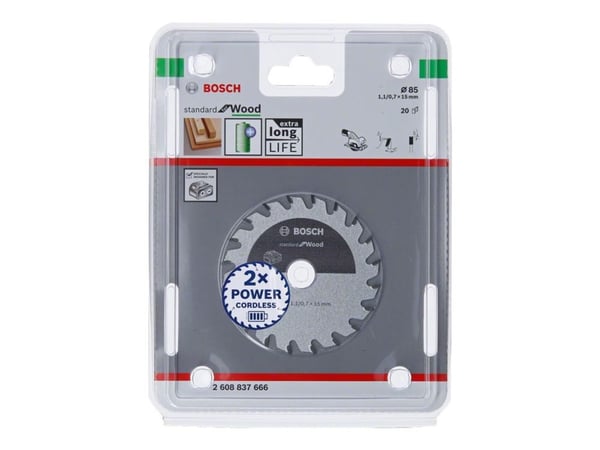 Bosch RUNDSAVKLINGE ACCU STD TRÆ 85X15MM 20 T