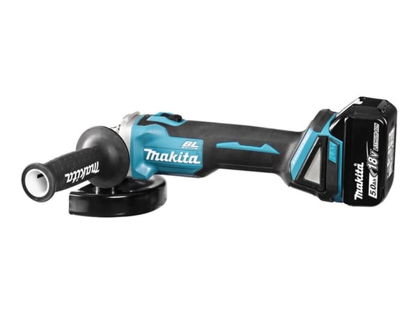 MAKITA 18V 125mm 2 x 5.0Ah LI-ION borstlös vinkelslip MAKPAC DGA506RTJ