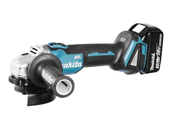MAKITA 18V 125mm 2 x 5.0Ah LI-ION borstlös vinkelslip MAKPAC DGA506RTJ