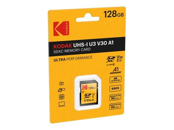 Kodak - Flashminnekort - 128 GB - UHS Class 3 / Class10 - 650x - SDXC UHS-I