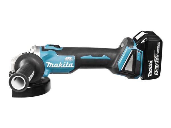 MAKITA 18V 125mm 2 x 5.0Ah LI-ION borstlös vinkelslip MAKPAC DGA506RTJ