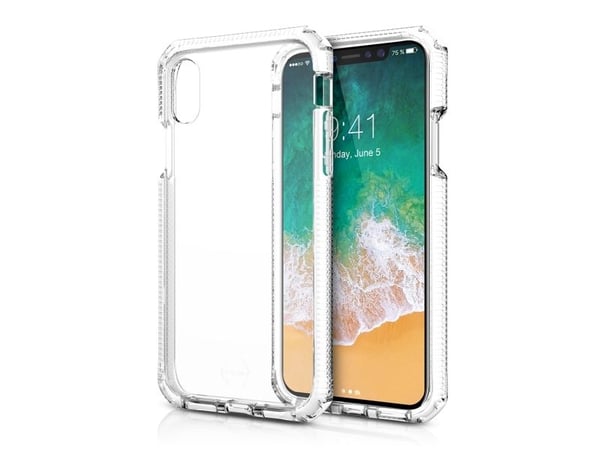 ITSKINS Supreme // Clear - Baksidedeksel for mobiltelefon - termoplast-polyuretan (TPU) - gjennomsiktig, hvit - 5.8" - for Apple iPhone X, XS