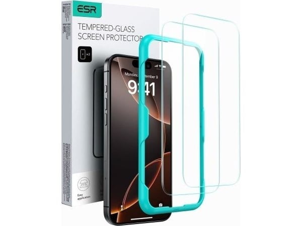 ESR ESR Tempered Glass 2-PACK for iPhone 16 - gjennomsiktig