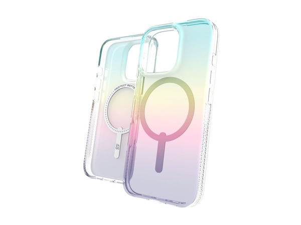 ZAGG Milan Snap - Baksidedeksel for mobiltelefon - MagSafe-samsvar - grafen - iriserende - for Apple iPhone 16 Pro