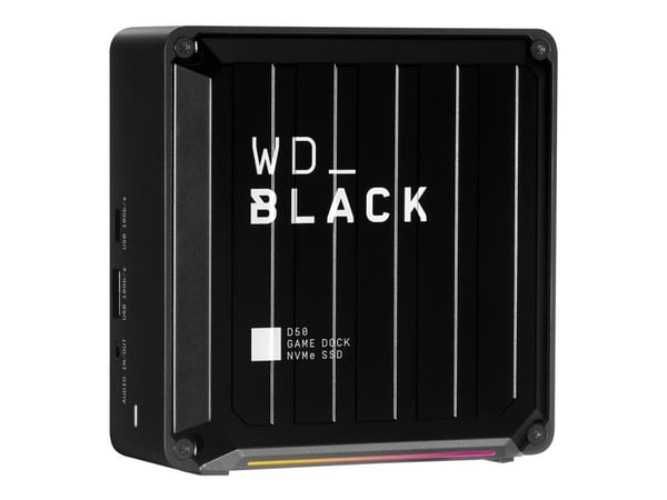 WD_BLACK D50 Game Dock WDBA3U0010BBK - Dokkingstasjon - Thunderbolt 3 - DP, Thunderbolt - HDD 1 TB - 1GbE - EMEA