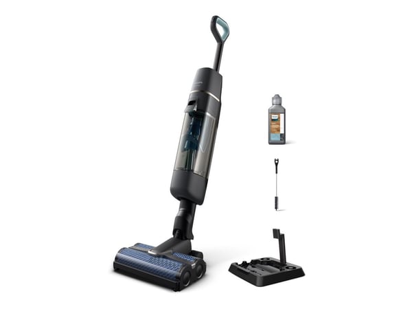 Philips AquaTrio Cordless XW7110/01 Johdottomien Wet & Dry -pölynimurien 7000-sarja, Sauvaimuri, Pussiton, Shampanja, Harmaa, 0,67 L, 0,6 L, Kuiva ...