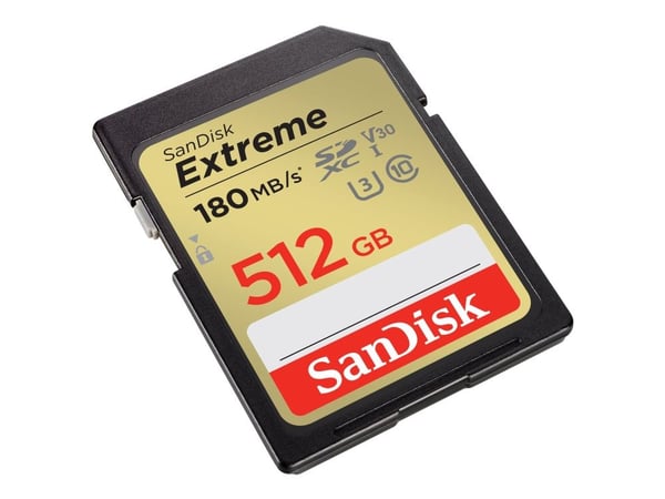 SanDisk Extreme - Flash-minnekort - 512 GB - Video Class V30 / UHS-I U3 / Class10 - microSDXC UHS-I