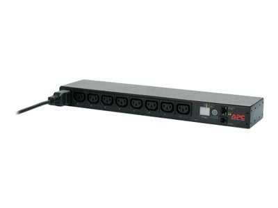APC Switched Rack PDU - Strømfordelerenhet (kan monteres i rack) - AC 208-230 V - Ethernet, RS-232 - inngang: IEC 60320 C20 - utgangskontakter: 8 (...