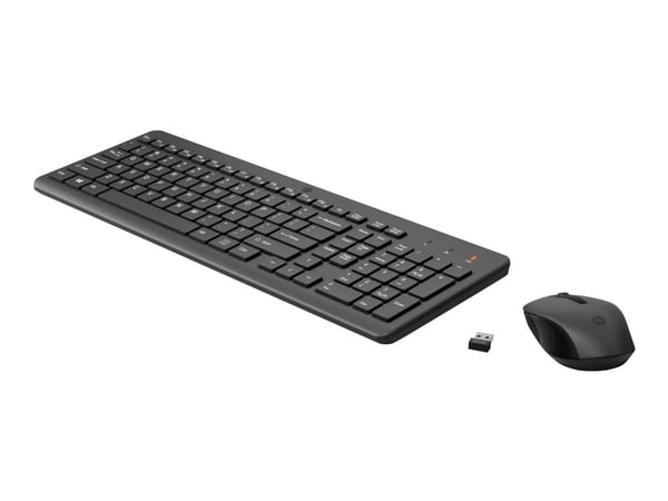HP 330 - Tastatur- og mussett - trådløs - 2.4 GHz - QWERTY - Engelsk - svart - for HP 21, 22, 24, 27; Laptop 15, 15s, 17; Pavilion 24, 27, TP01; Pa...