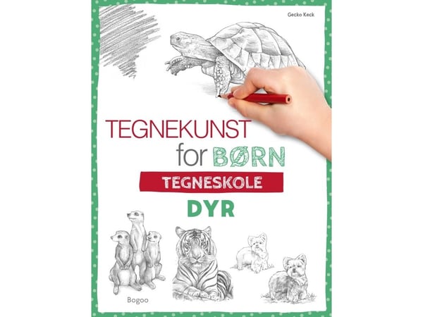 Tegnekunst for barn - Dyr: Tegneskole | Gecko Keck | Språk: Dansk
