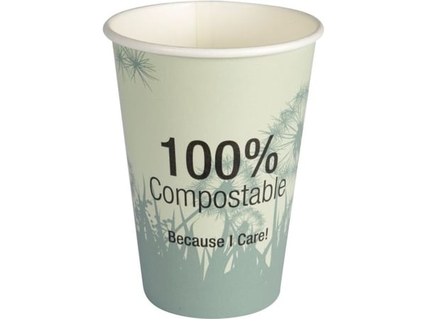 Kaffebæger Dandelion, ABENA Gastro, 9,2cm, Ø7cm, 20 cl, 22 cl, grøn, CPLA/pap, 7