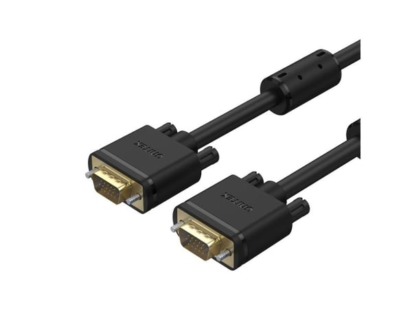 Unitek Y-C503G - VGA-kabel - HD-15 (VGA) (hann) til HD-15 (VGA) (hann) - 1.5 m - tommelskruer - svart