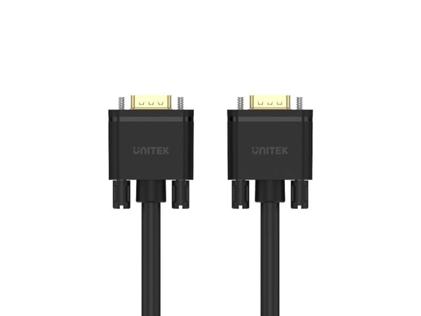 Unitek Y-C503G - VGA-kabel - HD-15 (VGA) (hann) til HD-15 (VGA) (hann) - 1.5 m - tommelskruer - svart