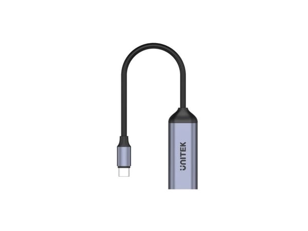 Unitek V1415A - USB / DisplayPort-adapter - USB-C (hann) til DisplayPort (hunn) - DisplayPort 1.4 - 15 cm - 4K 120 Hz støtte, 8K 60Hz støtte - romgrå