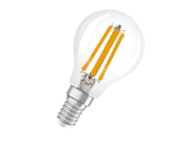 OSRAM LED STAR+ - LED-filamentlyspære - form: P45 - klar finish - E14 - 4 W (ekvivalent 40 W) - klasse E - kjølig hvitt / varmt hvitt lys - 2700/40...