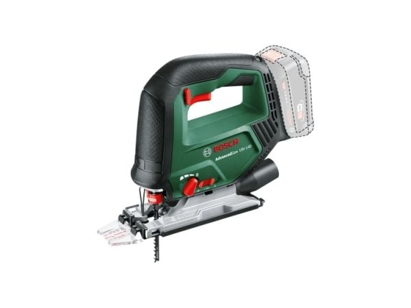 Bosch AdvancedSaw 18V-140, Övre handtag, Grön, Gjuten aluminium, Stål, Trä, 3000 spm, 14 cm, 1 cm