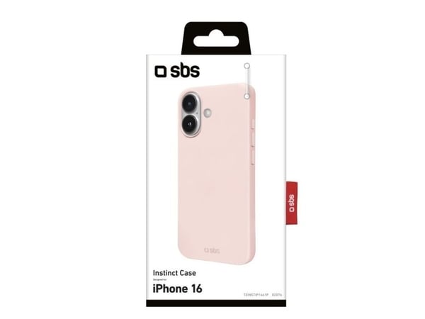 SBS TEINSTIP1661P, Etui, Apple, iPhone 16, 15,5 cm (6.1"), Rosa