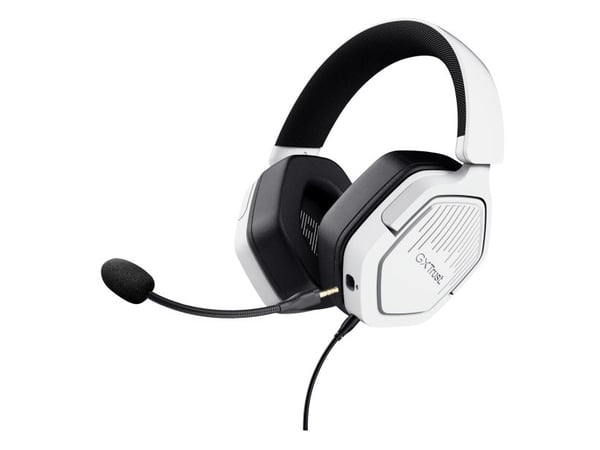 Trust GXT 492W Carus - Hodesett - full størrelse - kablet - 3,5 mm jakk - hvit