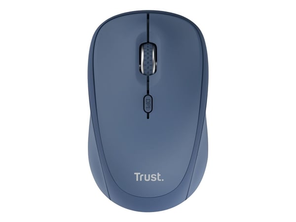 Trust Yvi+ - Mus - compact, multi-device - høyre- og venstrehåndet - optisk - 3 knapper - trådløs - 2.4 GHz, Bluetooth 5.0 - USB trådløs mottaker -...