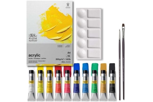 Galeria akryl pappesett 10x12ml + tilbehør