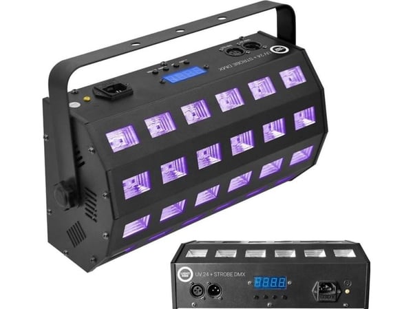 LIGHT4ME UV 24 + STROBE DMX ultrafiolett spot